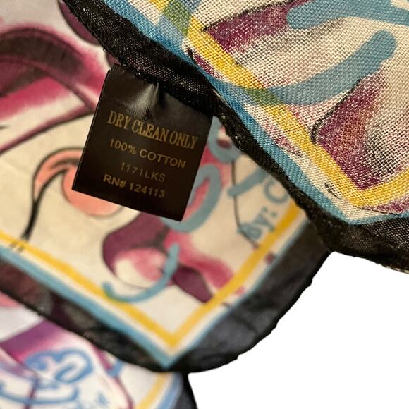 Ed Hardy x Christian Audigier Love Kills Slowly Long Scarf Y2K Skulls Hearts - Picture 5 of 8